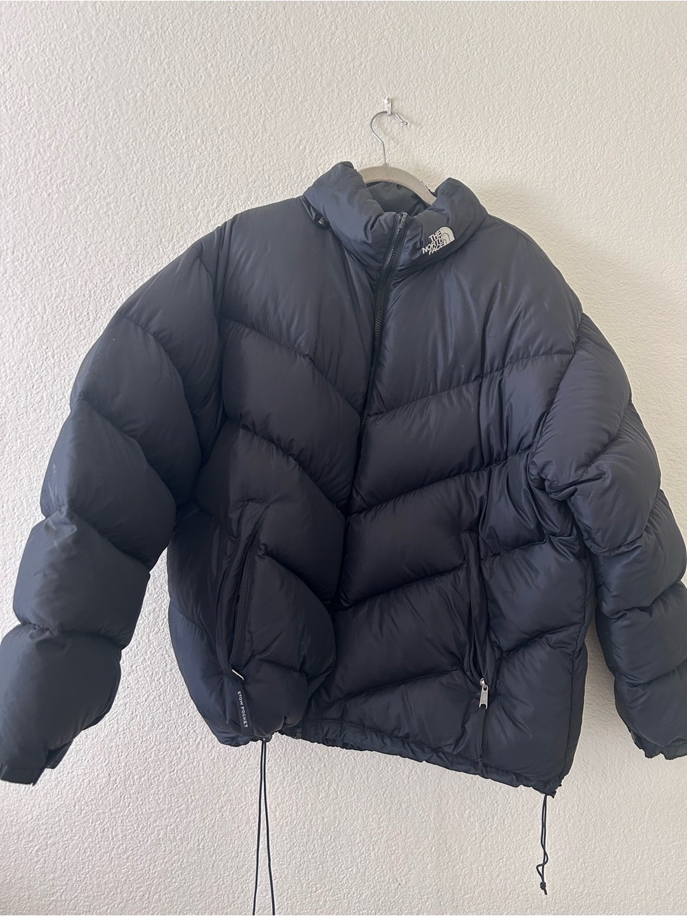 Vintage The North Face Men’s Black Puffer Ascent Jacket with Chevron Baffles